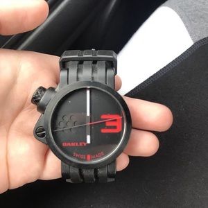 Oakley Red/black transfer case watch